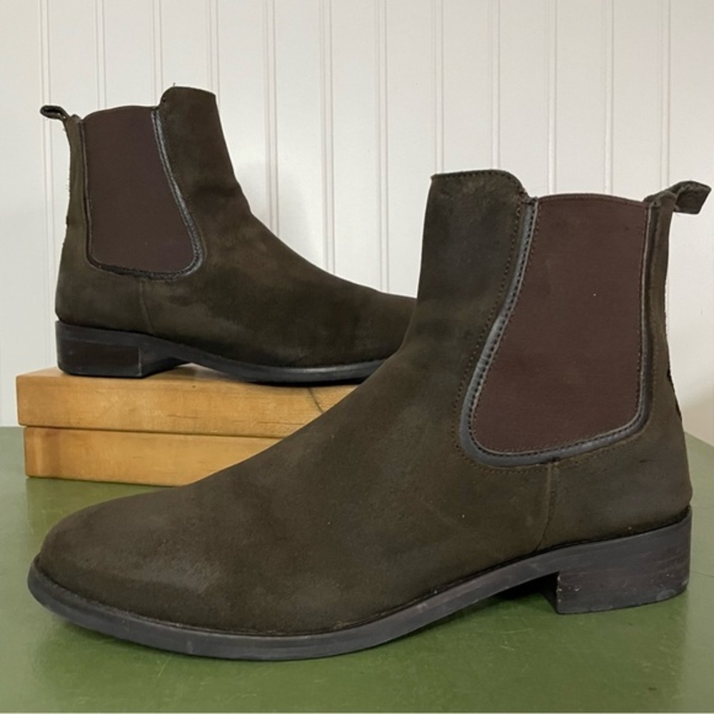 Thursday Boot DUCHESS Hand Made Chelsea Boots in Dark Brown Suede *Mexico*
